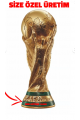 3D Kişiye Özel Isim Baskılı 23 Cm Boy Fifa Dünya Kupası Gold Kaplama Messi Qatar Futbol