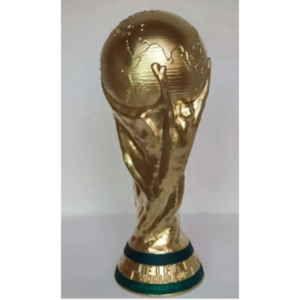 3D Kişiye Özel Isim Baskılı 23 Cm Boy Fifa Dünya Kupası Gold Kaplama Messi Qatar Futbol