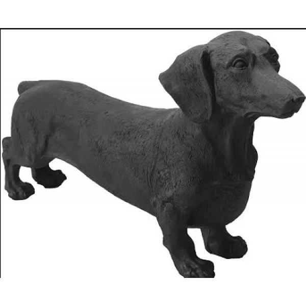 Porland Daksund Dog Siyah Dekoratif Obje 39x23cm